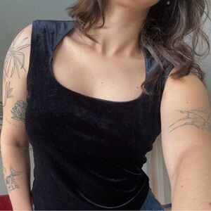 Y2K Garage velour/velvet top